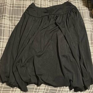 Black Mesh Midi Skirt